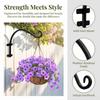 Heavy Duty Hanging Plant Brackets Iron Flower Basket Hooks Gardening Tool Plant Hangers  Indoor Use