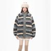 Autumn Winter Striped Fashion Ladies Jackets Korean Style Loose Casual Long Sleeve Woman Coats