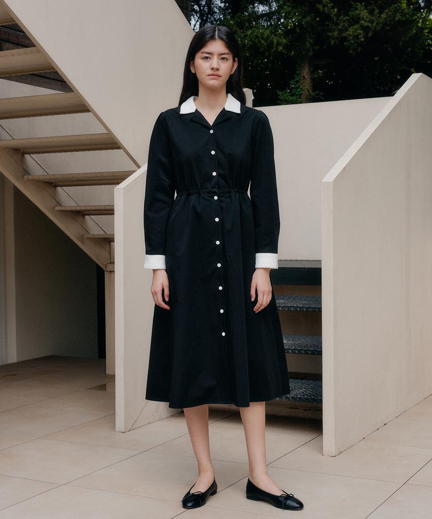 Yeoppe Tweed Collar Onepiece_Black