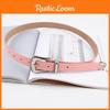 Vintage Style Faux Leather Belt For Women With Simple And Versatile Decorative Buckle In Alloy Material