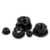 Black/White Flat Bottom PA66 Plastic Nylon Insulation Hexagonal Hex Head Flange Nut M3 M4 M5 M6 M8 M10 M12 Nylon Flange Nuts