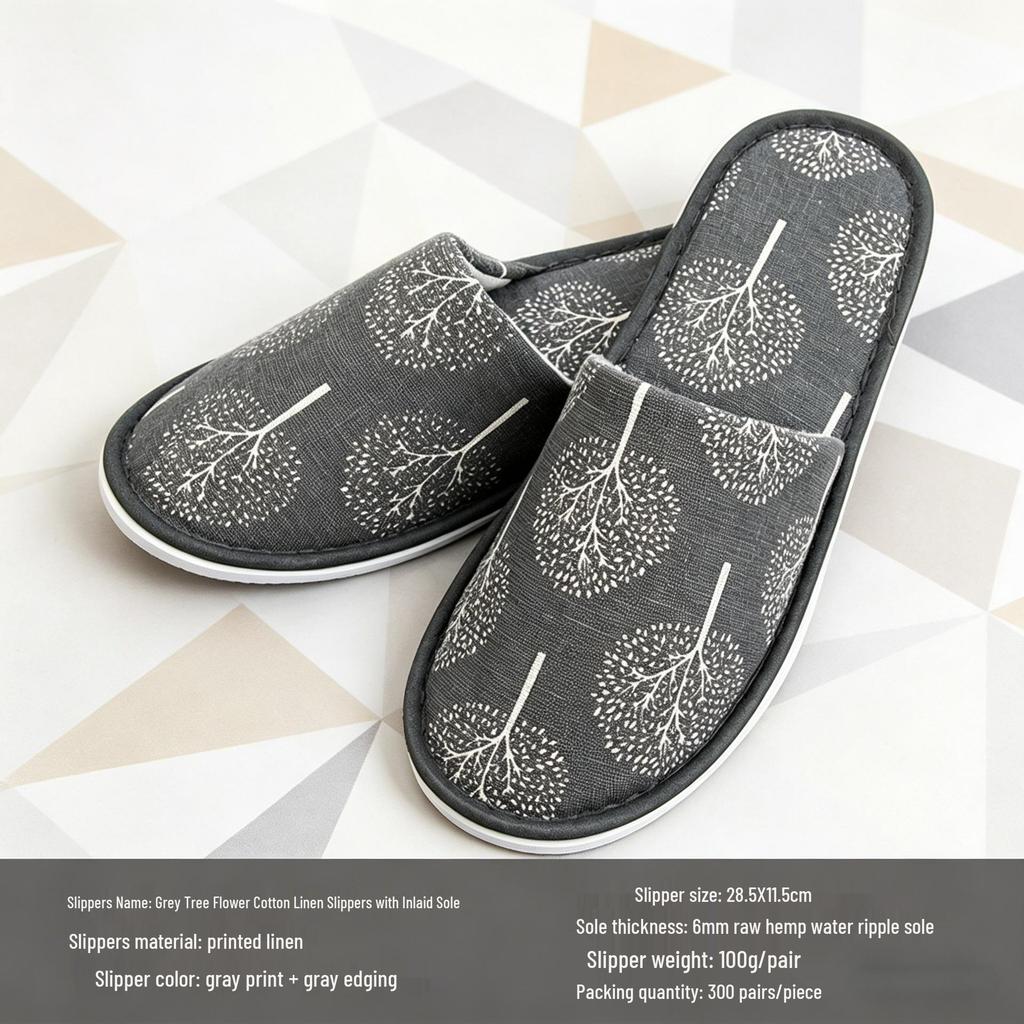Star Hotel Disposable Non-Slip Slippers for Bed & Breakfast, Guest Room, Beauty Salon, Club House, and Home.