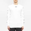 Off-White Airport Tape Long Sleeve T-Shirt FW21 Slim Fit Men Tops White OMAB001S201850030188