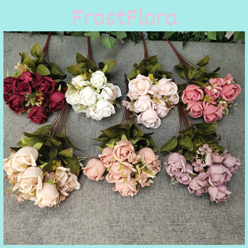 Polish Artificial Silk Rose Buds For Diy Wedding Decoration Photography Props