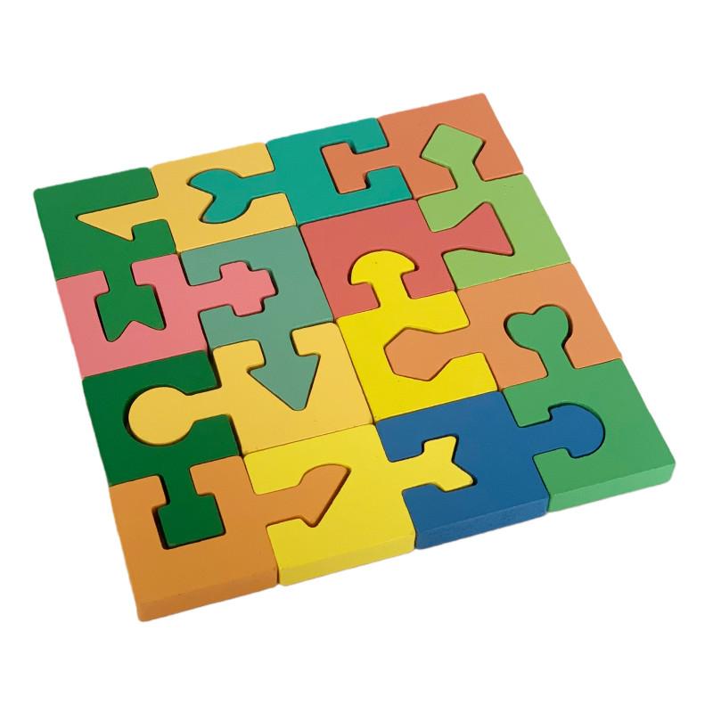 Shape Matching Children Wooden Puzzle Assembly Kids Educational Toys Logical Thinking and Spatial Training.