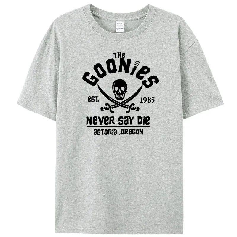 Fun Hip-hop T-shirt for Men and Women, Oregon Pirate Flag Never Say Die Casual T-shirt, Cotton Breathable Popular Short Sleeved Top
