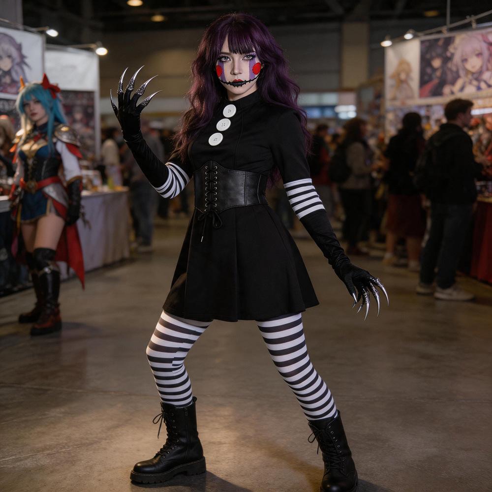 Tuta Cosplay Uomo Mascherato di Five Nights at Freddy's 2, Costume Horror di Halloween