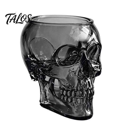 Vaso da Parete Teschio Gotico Talos, da Tavolo o da Parete, Trasparente per Fiori, per Arredamento Casa Scuro, Regalo Unico con Estetica Macabra