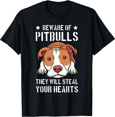 Attention Pitbull Ils Vont Voler Votre Cœur Pit Bull Pibble T-Shirt Unisexe