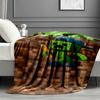 Minecraft Print Blanket - Soft & Comfortable, for Bedroom, Travel, Sofa, Home Decoration - Birthday Christmas Gift for Friend