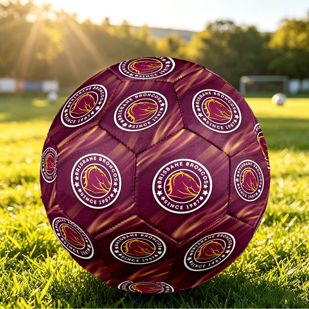 Brisbane Broncos Size 5 Sports Training Ball Shock Absorbing Durable Ball For Match Daily Practice Outdoor Activities