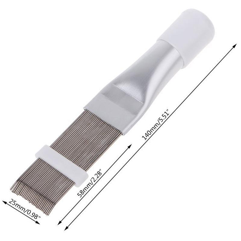 Klimaanlegg Kondensator Lamell Rengjøringsbørste Spole Kondensatorbørste Lamellkam Rustfritt Stål Luft Kjøleskap Lamellbørste