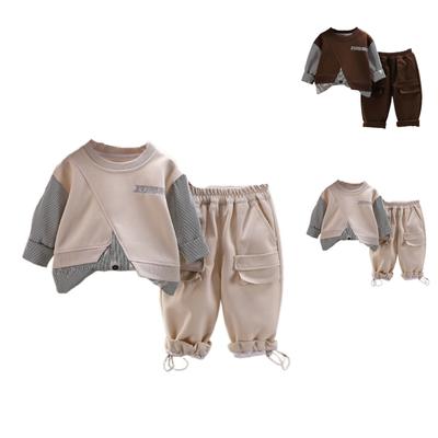 Kinder Freizeit Langarm Set, Bequeme Alltagsoutfits