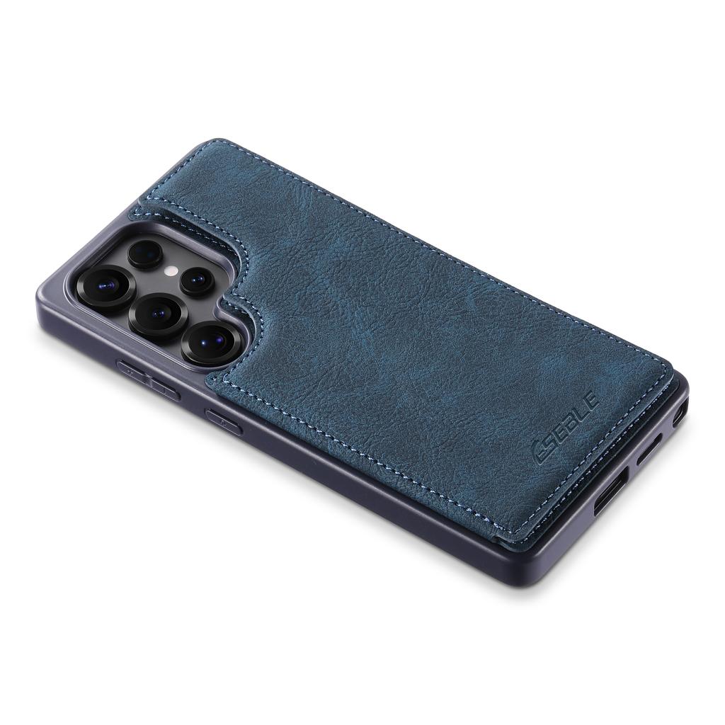 Capa de Celular de Couro Estilo Retro Slim Magnética com Slots para Cartão para Samsung Galaxy S25 S24 FE S23 S22 S21 Ultra A56 A55 A36 A35