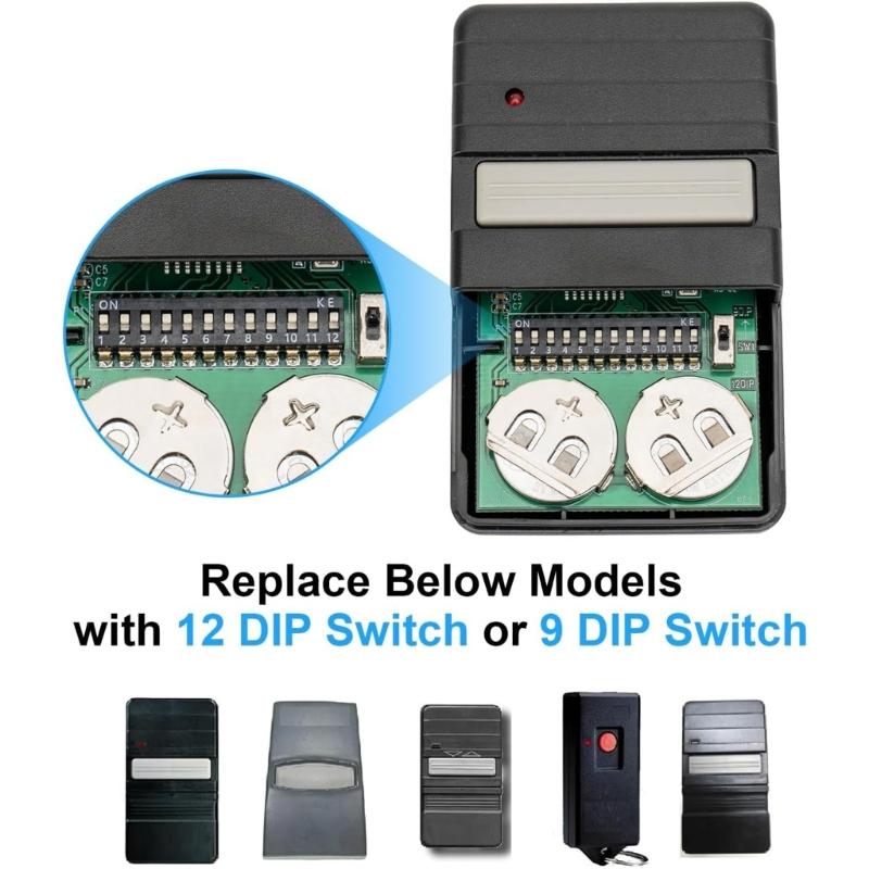Garage Door Remote Control Electric Garage Door Gate Remote Door Opener Plastic Texture Suitable for Various Models
