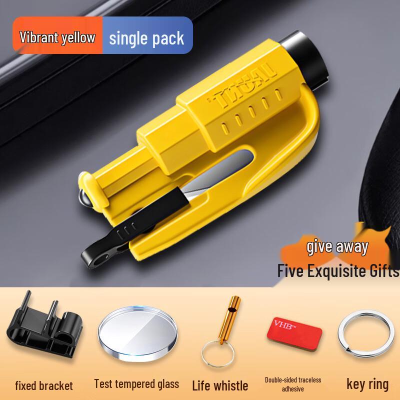 Multi-function Car Safety Hammer with Window Breaker and Seatbelt Cutter
