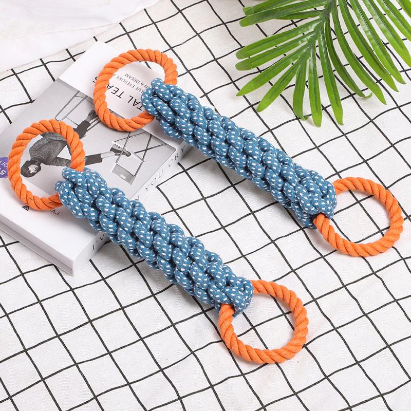 Cotton Rope Corn Chewing Toy, Strong and Durable, Dog Stress Relief and Boredom Training Interactive Dog Tug-of-war Toy