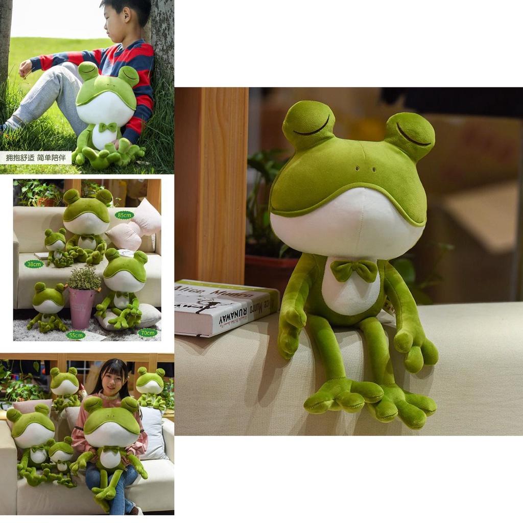 Adorable Coussin Peluche Grenouille Jouet en Peluche Doux Poupée Cadeau Décoration de Maison