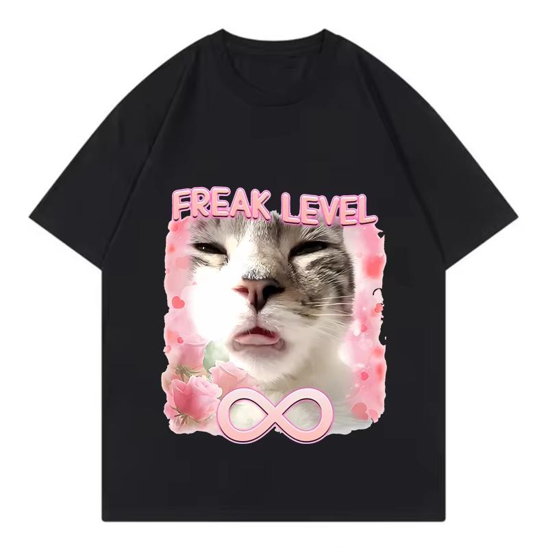 

Funny Meme Cat Face Graphic Tshirts Unisex Women Casual Vintage T Shirts Unisexs Tshirts Cats Lovers Gifts S