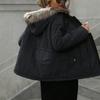 Womens Winter Hooded Puffer Coat Warm Casual Thick Fleece Lined Cotton Jacket