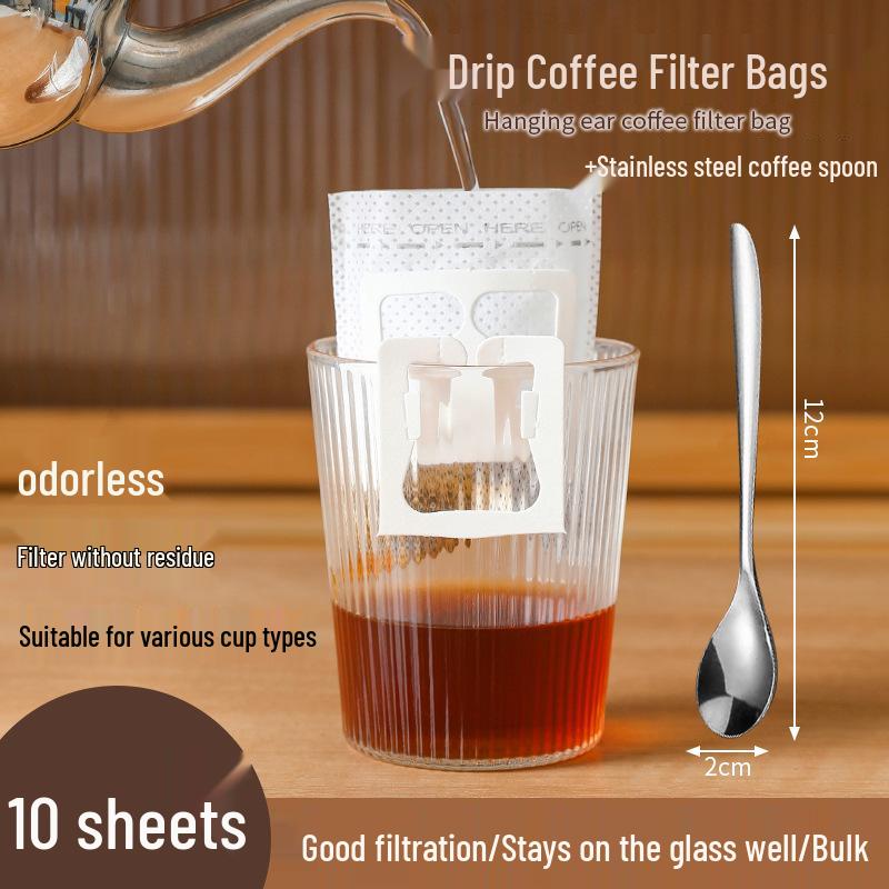 Portable Disposable Drip Coffee Filters - Hand Pour Drip-Style Filter Bags