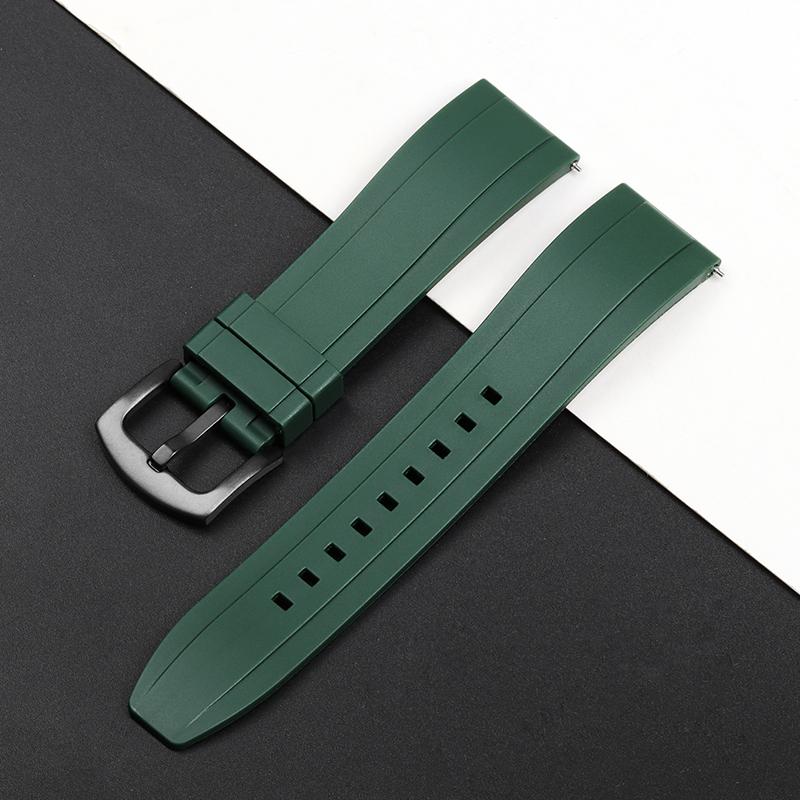 Cinturino in Gomma FKM Vulcanizzata di Grado Premium per Orologi Seiko per Rolex 20mm 22mm 24mm Cinturini a Rilascio Rapido Cinturino in Gomma Tropic