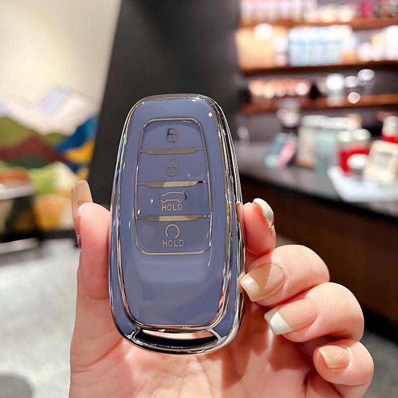 

Подходит для чехла для ключа Hongqi H5 H7 HS5 HS7 новая энергия EHS3 автомобильный кожаный мужской и женский чехол-брелок