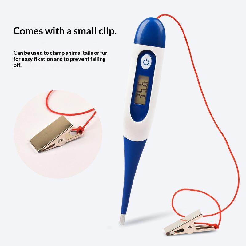 1Pcs Digital Pet Dog Cat Veterinary Thermometer Professional Animal Digital Thermometer With Soft Probe Waterproof Equipment