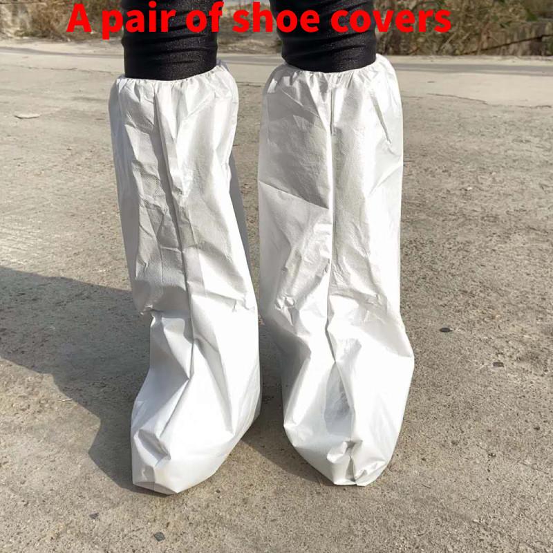 

Suit Coveralls Protective Clothing Safety Overalls Suit Full Protection Off One One Size(1 Pair Shoes Cover)