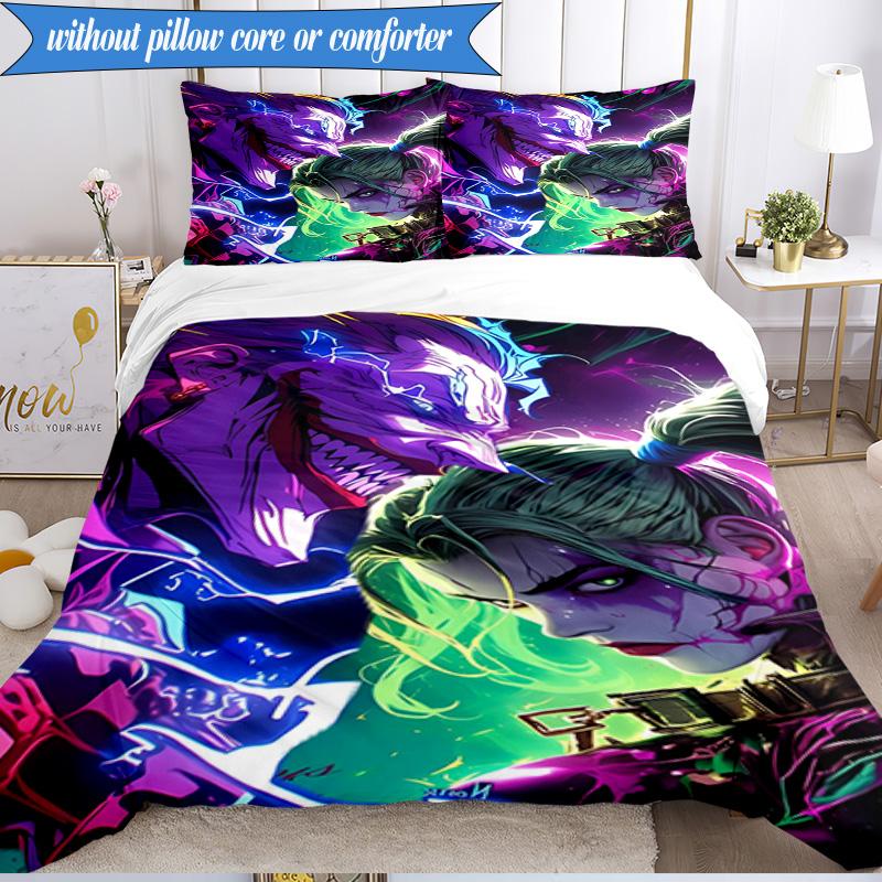 3PCS The clown's Fiery Rise Bedding Set,Including 1pc Duvet Cover And 2pcs Pillowcases Perfect for Bedroom, Dormitory, Fan Christmas gift