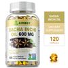 Cápsulas Gelatinosas de Óleo de Inca Inchi, feitas com ingredientes vegetais naturais puros, adequadas para homens e mulheres.