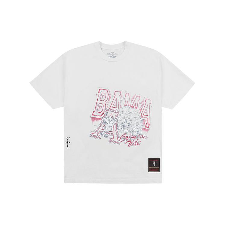 Travis Scott x Mitchell & Ness SS24 T Shirt Unisex White SS9325-BAMWHIT