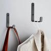 1/3/5pcs Black Metal Wall Coat Hook Mounted Clothes Hanger Towel Rack Outdoor Hanging Hooks for Backpack Keys Screw Install