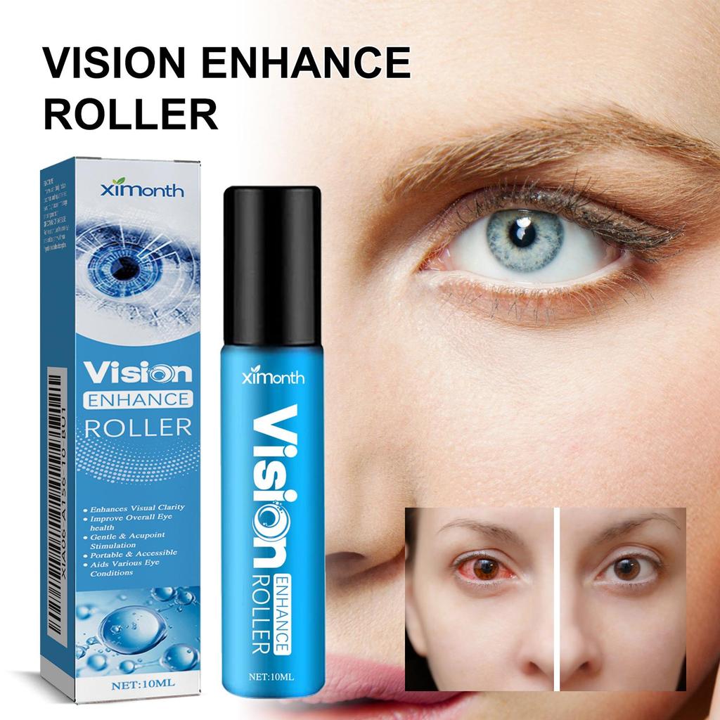 XIMONTH Augenmassage-Roller Lindert Augenbeschwerden Verschwommenes Sehen Feuchtigkeitsspendender Augenmassage-Roller für die Augenpartie