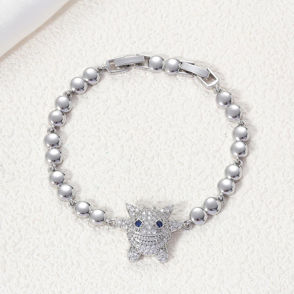 Little Devil Funny Zircon Bracelet Hip-hop Male and Female Couple Funny Ins Street Handsome High-end Bracelet Decoration