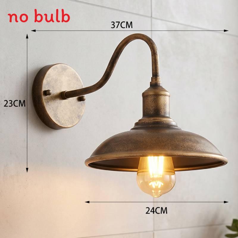 Vintage American Loft Wall Lamp With Iron Shade For Bar And Corridor Decor
