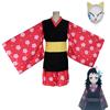 Kimetsu Slayer Demon No Yaiba Makomo Cosplay Kostyme Kvinner Kimono Drakt Kåper