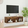 LED TV Cabinet Set in Reclaimed Wood Style 100 x 30 x 30 cm Particleboard