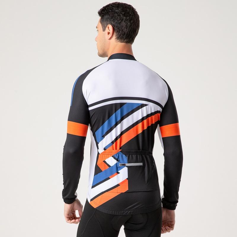 Prodyšné jezdecké dresy na kolo Sada cyklistického oblečení Rychleschnoucí muži Oblečení na kolo s dlouhým rukávem Oblek Punčochové kalhoty