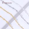 1/2Pcs 50cm 18K Gold Plated Chains Necklaces Women Bulk Wholesale Fashion Beads Chains For Jewelry Making Supplies
