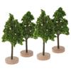 KESYOO Miniature Street Tree Models, Plastic, Wood, Artificial Trees, Realistic Shape, Lightweight, DIY, for Landscape Sand Tables and Dioramas, 4