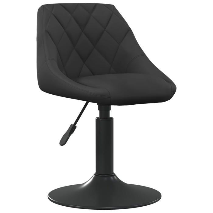 VidaXL Chaises pivotantes de salle à manger 6 pcs Noir Velours 3088799