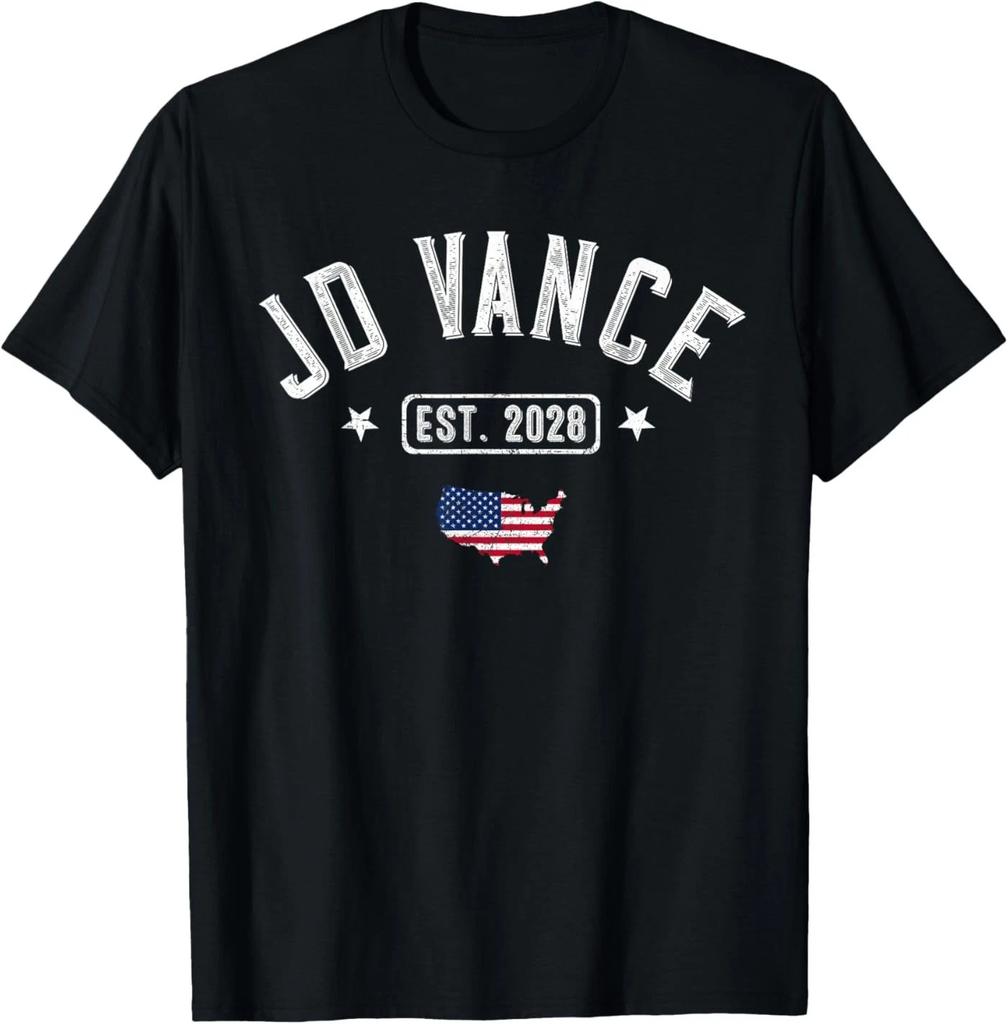 Vance 2028 Präsident US-Flagge Wir das Volk JD Vance 48 Retro T-Shirt