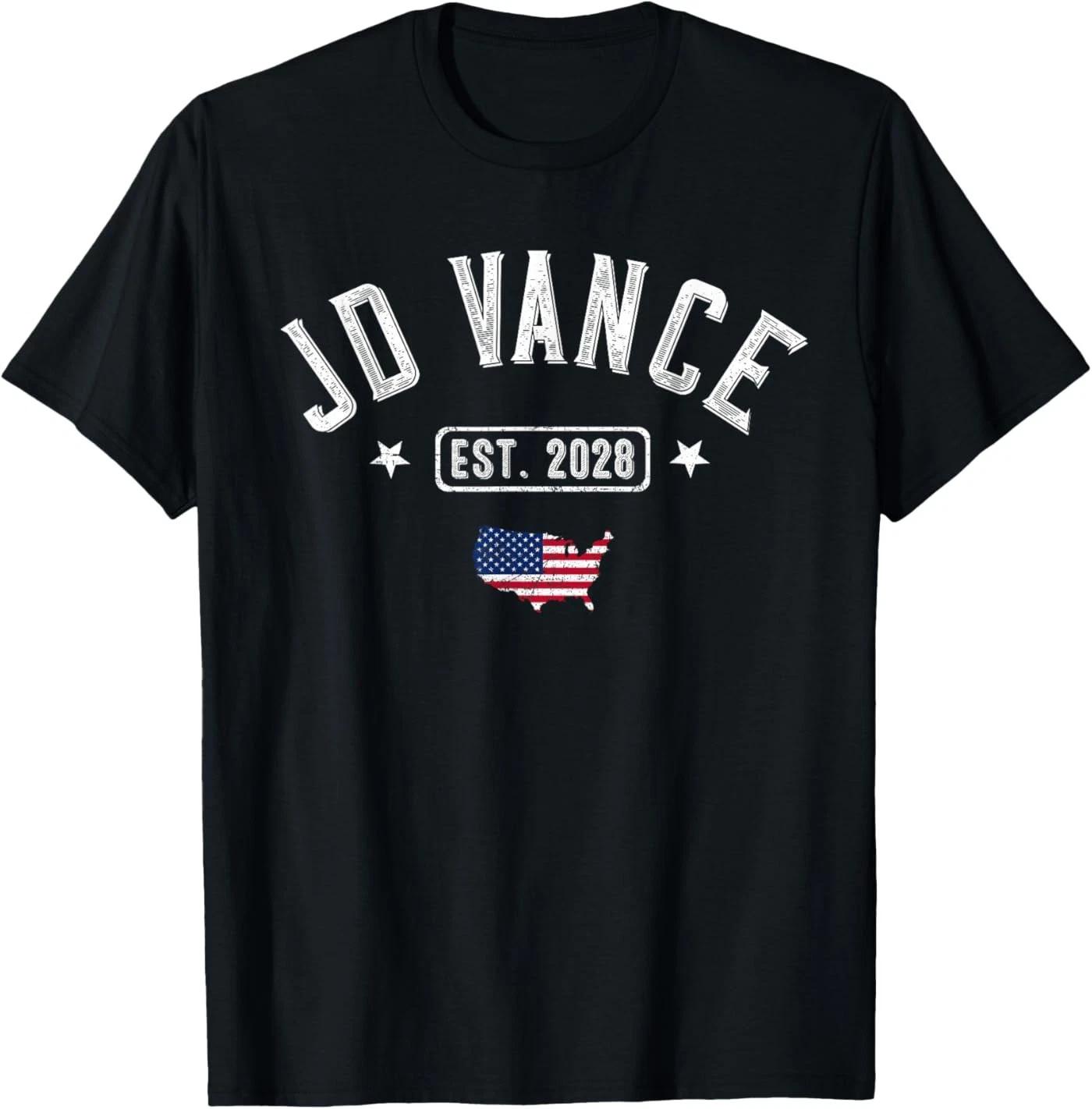 Vance 2028 President US Flag We The People JD Vance 48 Retro T-Shirt 4XL