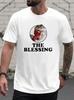 Casual Crew Neck T-shirt with "The Blessing" Graphic Print - Short Sleeve