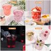 50pcs Pink Plastic Cups 12oz Disposable Stemless Wine Glasses for Cocktail Cute Clear Cocktail Wine Glasses Pink Party Cups