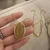Fashion Jewelry Vintage Temperament Oval Pendant Necklace For Women Party Gifts Simply Design Accessories