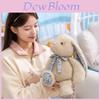 Plush Bunny Toy With Floral Design For Kids Comfort And Sleep