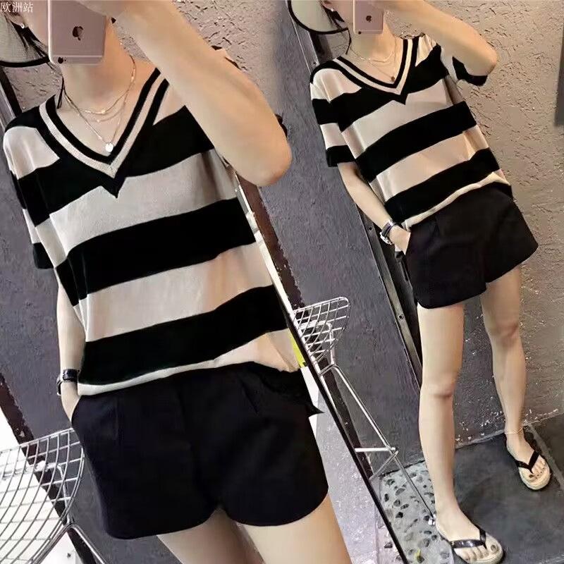 Summer Fat Mm Casual Suit Women's Loose Large Size Short-sleeved T-shirt Shorts Two-piece Set