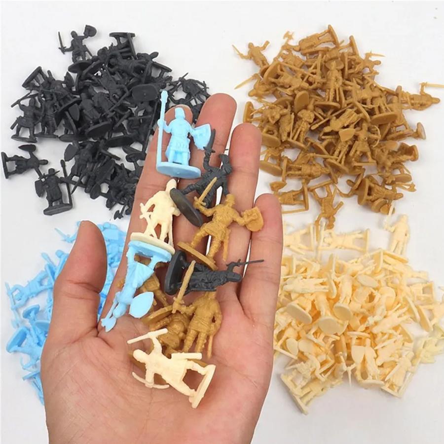 50/100pcs Mini Medieval Soldier Model for Military Game Simulation War History Lovers Collection Party Supplies Desk Decor XJM